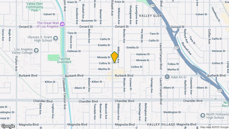 5656 Whitsett Ave Map and Location Details