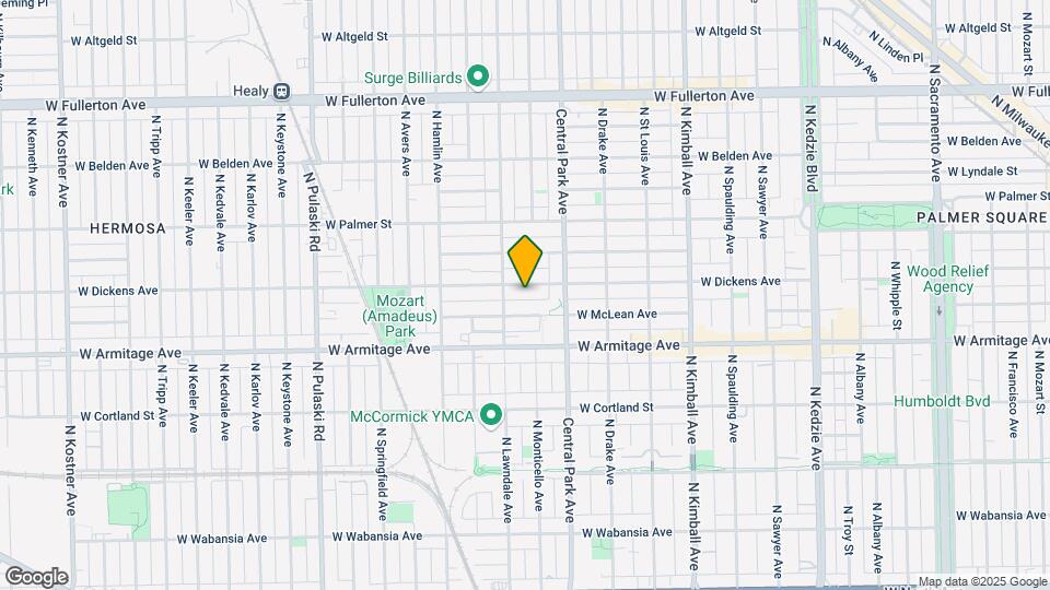3635 W Dickens Ave, Unit 1B Map and Location Details