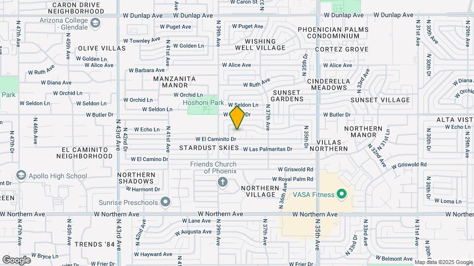 3814 W El Caminito Dr Map and Location Details