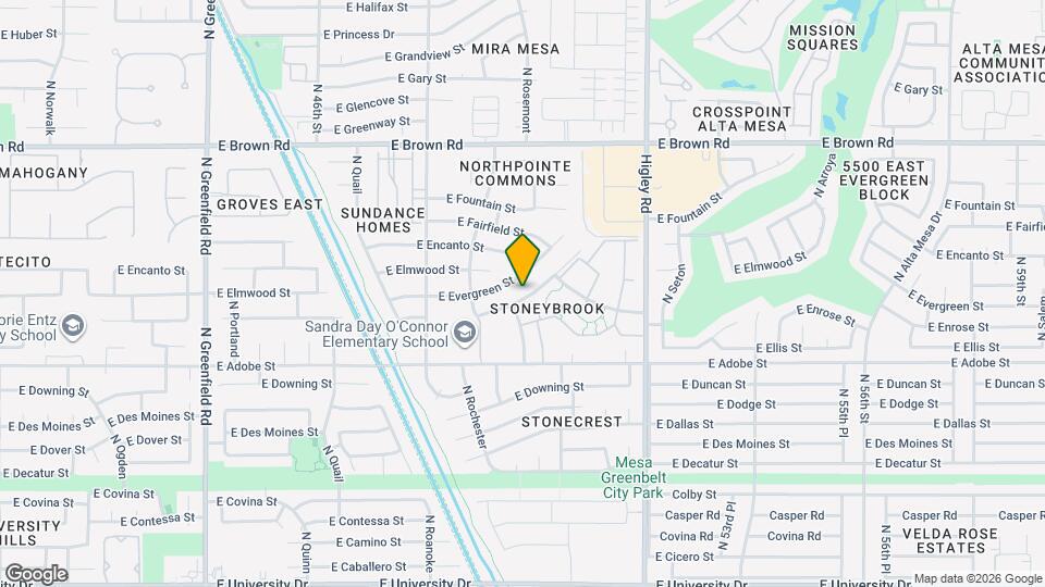 4942 E Enrose St Map and Location Details