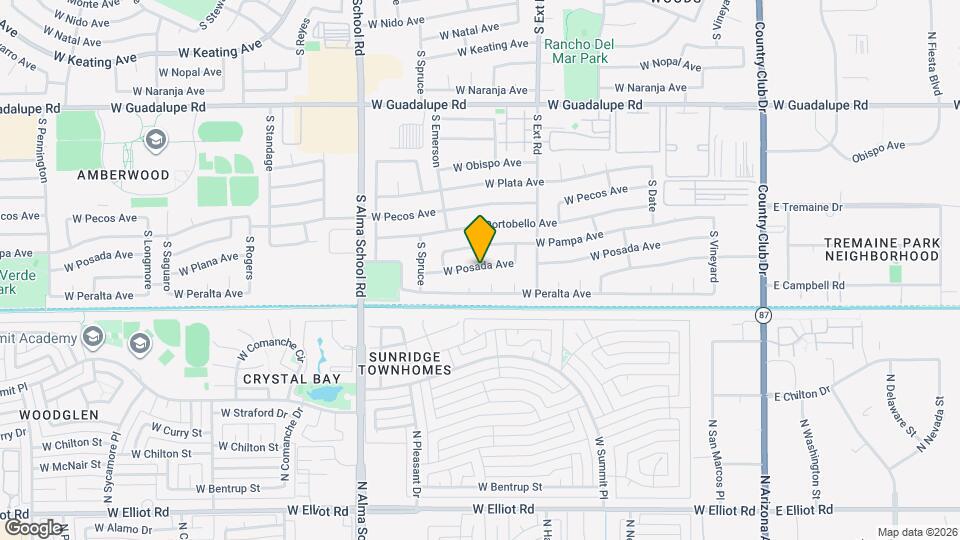 931 W Posada Ave Map and Location Details