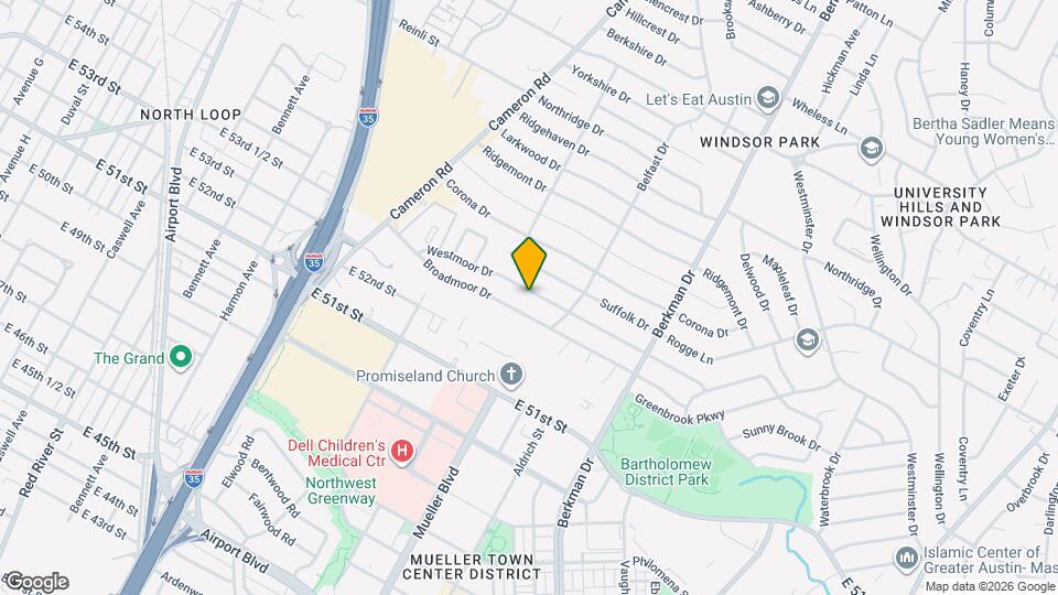 1411 Westmoor Dr Map and Location Details