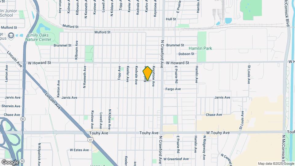 7453 N Karlov Ave Map and Location Details