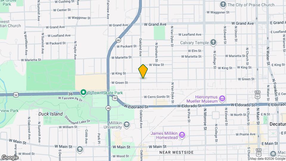 1096 W Green St Map and Location Details