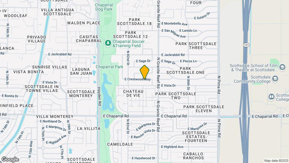 8301 E Crestwood Way Map and Location Details