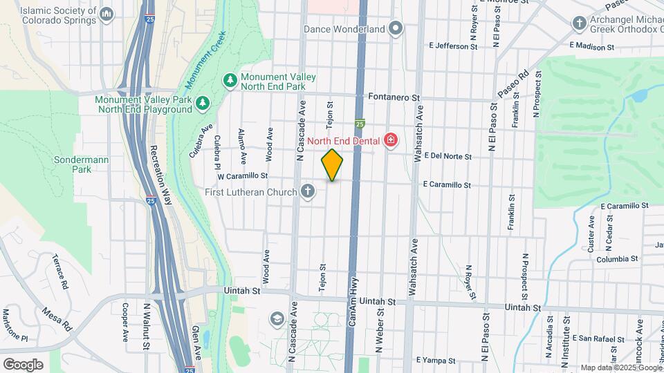 1527 N Tejon St Map and Location Details