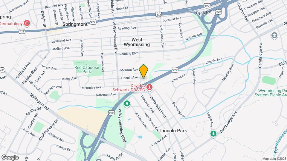 607 West Lawn Ave Map and Location Details