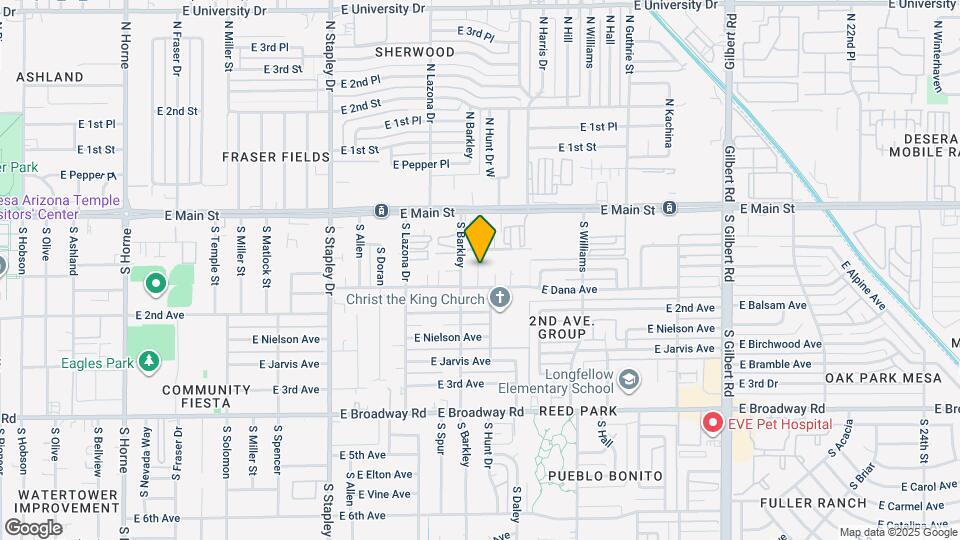 1500 E Dana Ave Mapa y Detalles de la Ubicación
