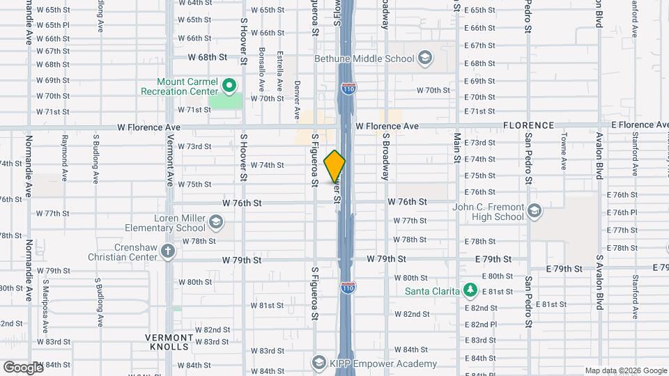 428 W 75th St Map and Location Details