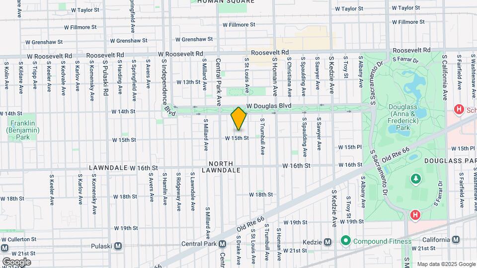1443 S Drake Ave-Unit -3rd floor Map and Location Details
