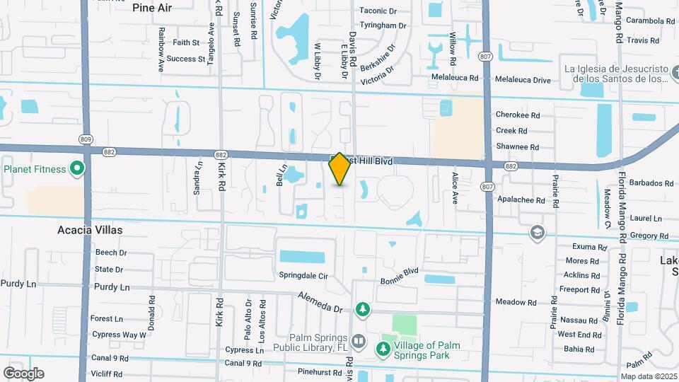 1871 Palm Acres Dr Map and Location Details