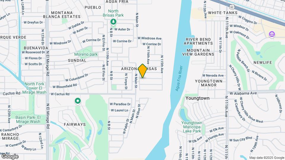 11621 W Bloomfield Rd Map and Location Details