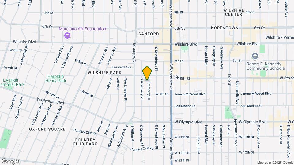 827 Gramercy Apartments Map and Location Details