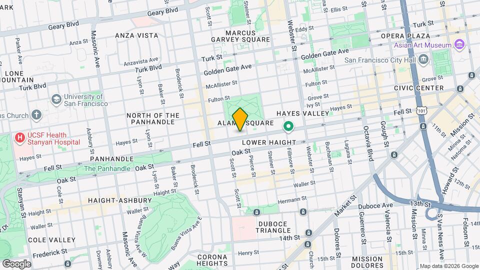 1040 Fell St Mapa y Detalles de la Ubicación