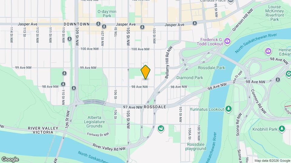 9813-9104 104 Street NW Map and Location Details