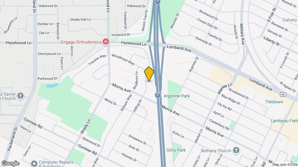 2043 Hilltop Dr Map and Location Details