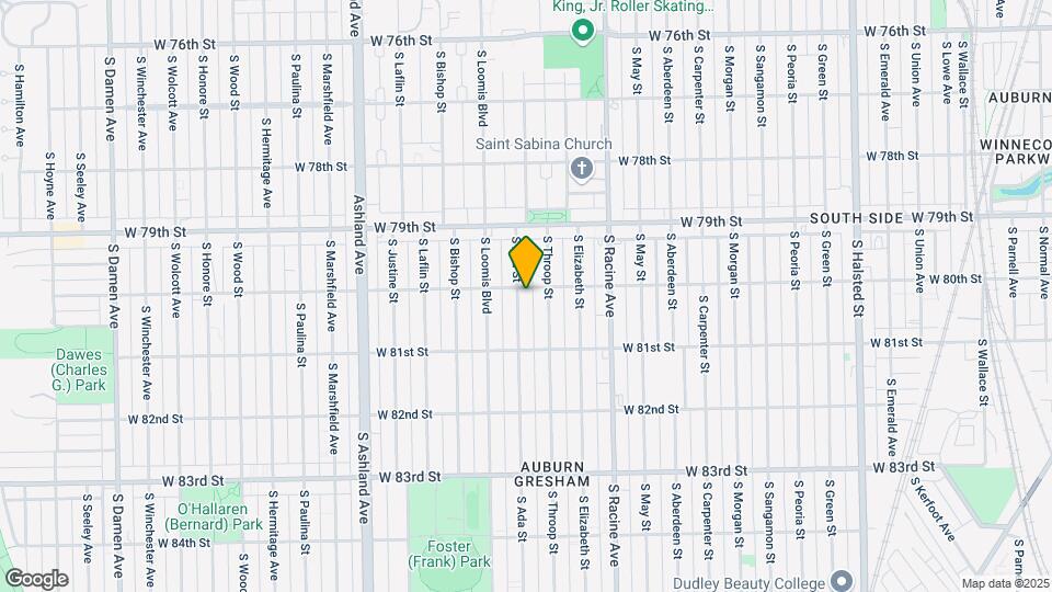 8005 S Ada St Map and Location Details