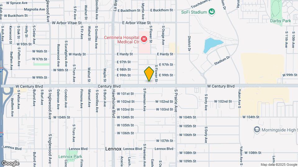4127 W Century Blvd Map and Location Details