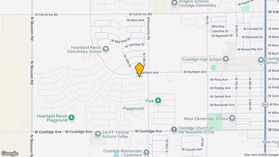 1353 W Pima Ave Mapa y Detalles de la Ubicación