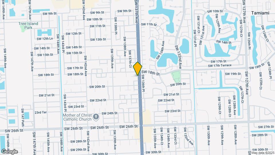 13700 SW 18th Terrace Mapa y Detalles de la Ubicación