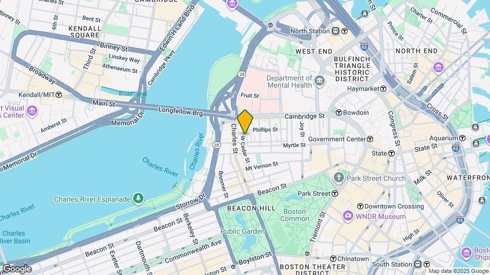 57 West Cedar St, Unit 2 Map and Location Details
