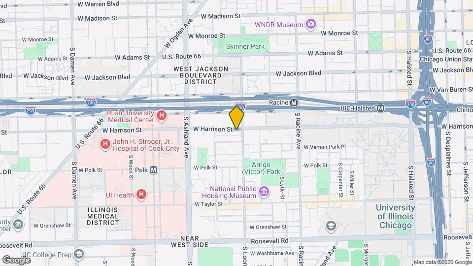 1411 W Harrison St Map and Location Details