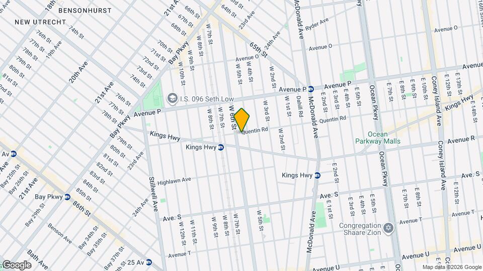 202 Quentin Rd Map and Location Details