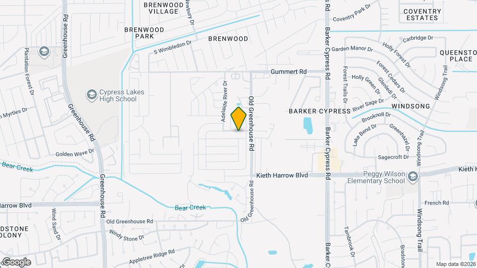 18519 Queesborough Creek Rd Mapa y Detalles de la Ubicación