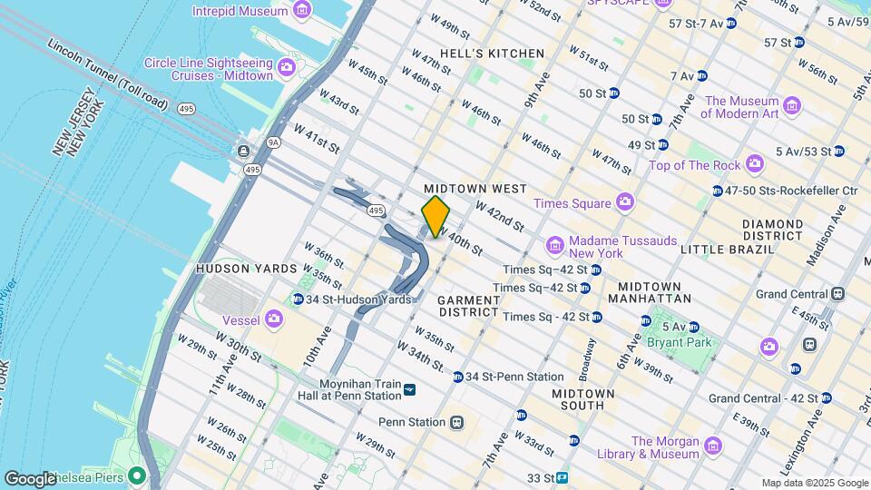 407-409 West 39th Street Map and Location Details