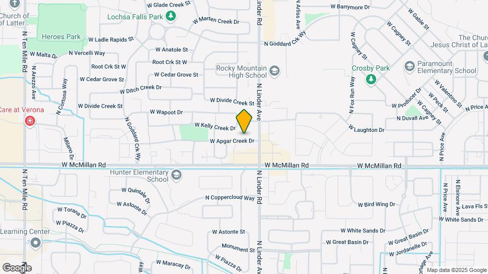 1726 W Apgar Creek Dr Map and Location Details