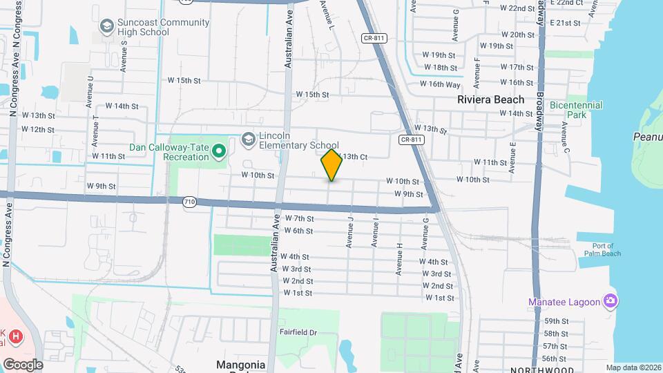 968 W 9th St Mapa y Detalles de la Ubicación