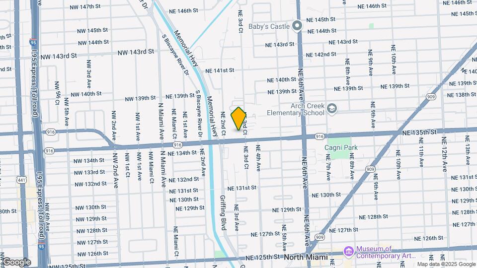 13500 NE 3rd Ct Mapa y Detalles de la Ubicación