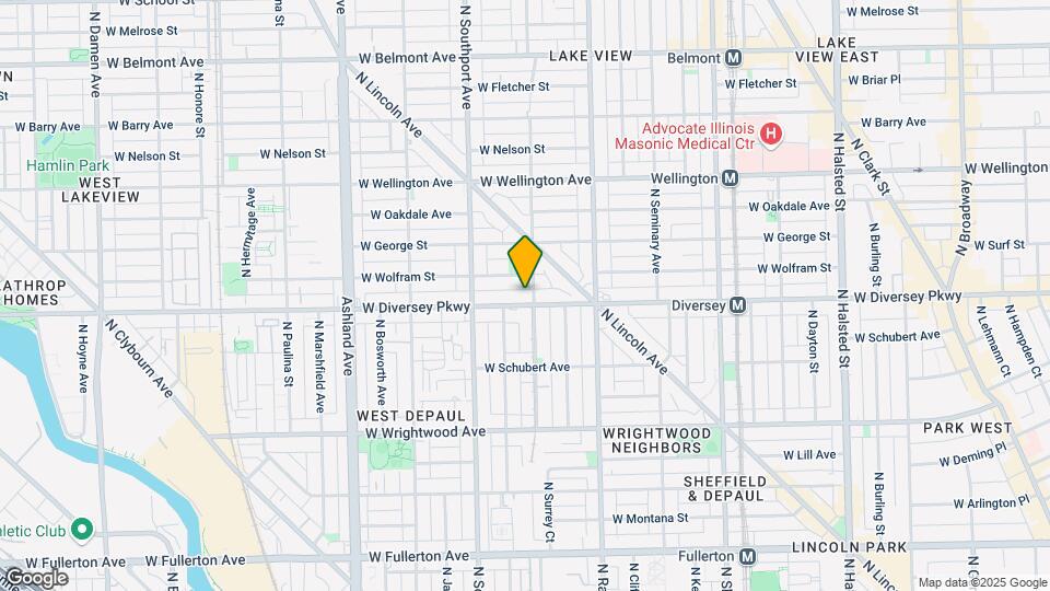 2804 N Lakewood Ave Map and Location Details