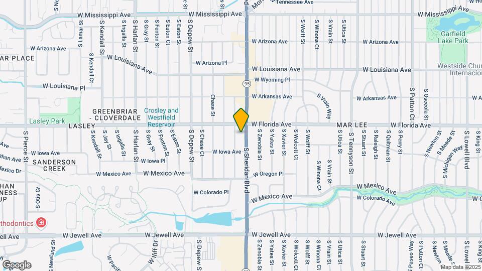 1541 S Sheridan Blvd Map and Location Details
