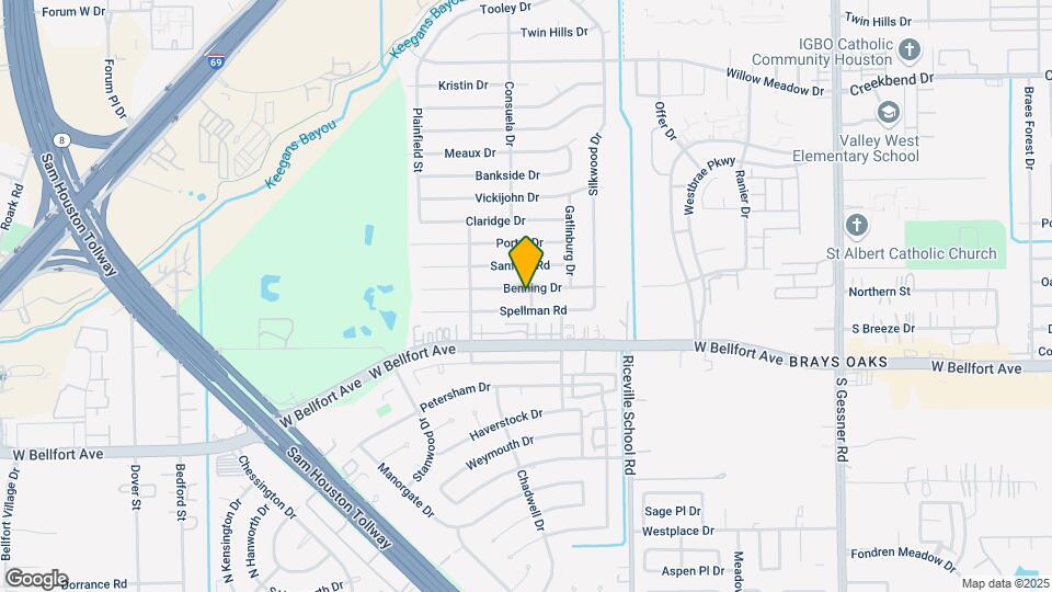 9303 Benning Dr Map and Location Details
