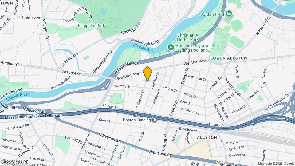 61 Waverly St Map and Location Details