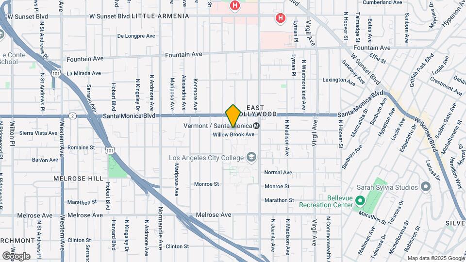 1005 N Berendo St Mapa y Detalles de la Ubicación