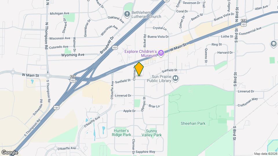 1648 Sunfield St Map and Location Details