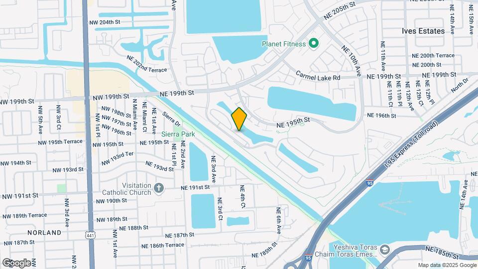 445 NE 194th Terrace Map and Location Details