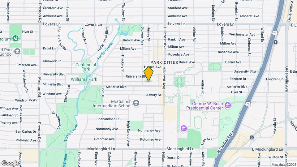 3434 McFarlin Blvd Map and Location Details