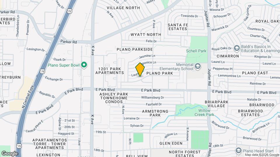1605 Hawthorne Ln Map and Location Details