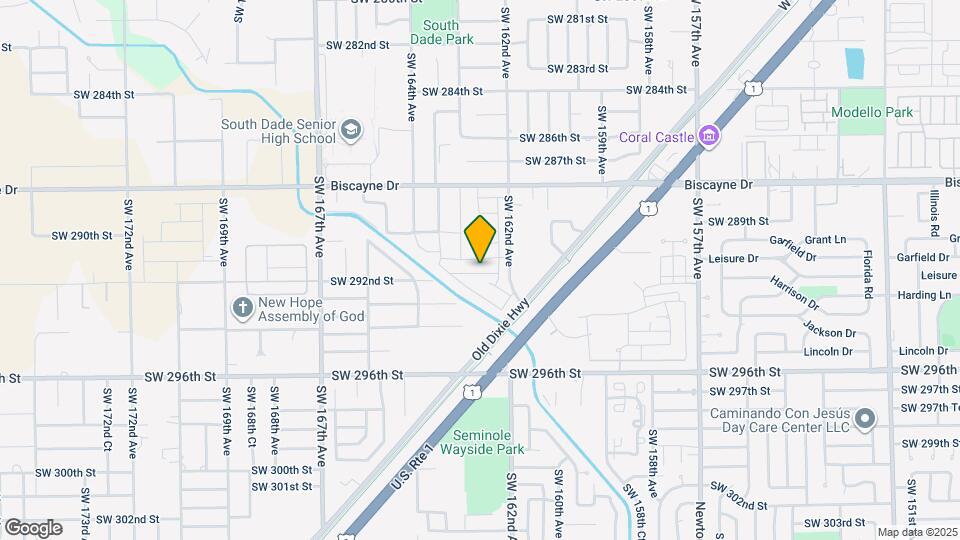 16261 SW 292nd St Map and Location Details