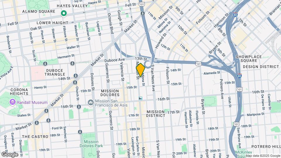 1845 Mission St Map and Location Details