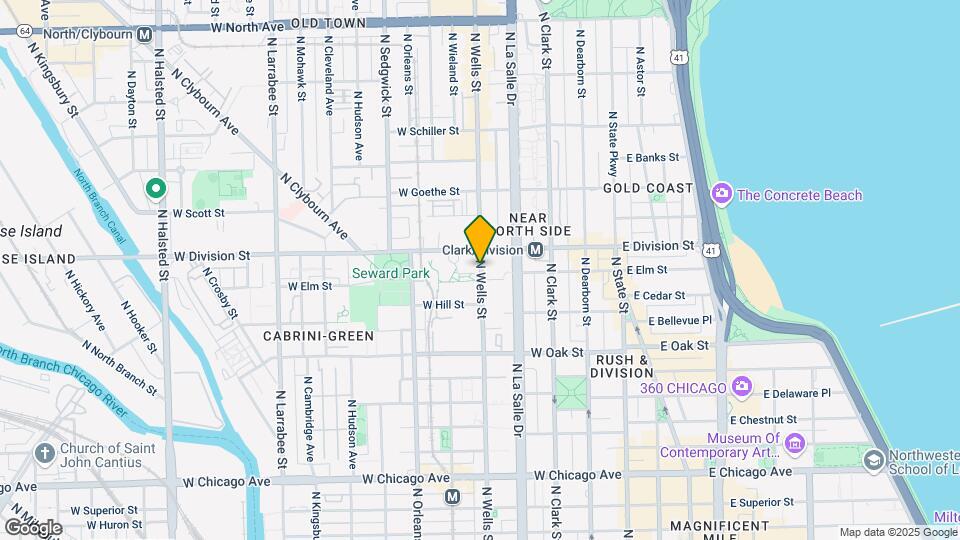 1132 N Wells St Map and Location Details