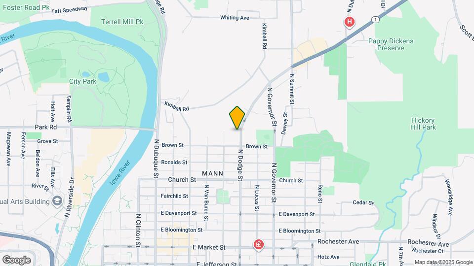 825 N Dodge St Map and Location Details