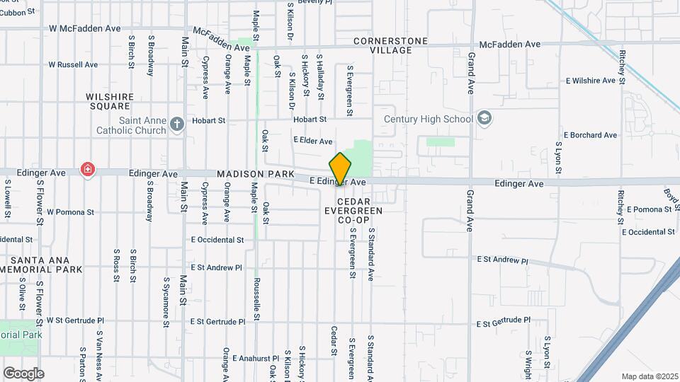 1609 Cedar St Map and Location Details
