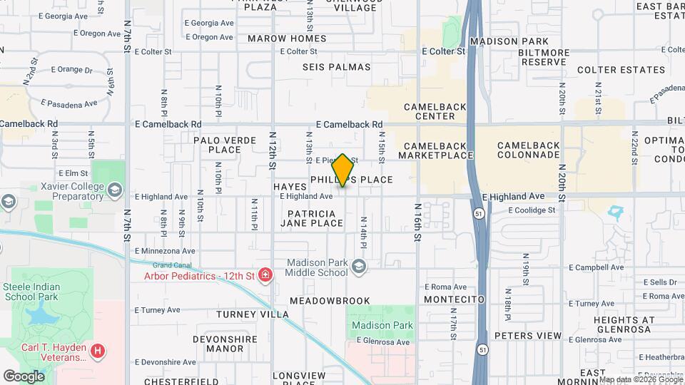 1352 E Highland Ave, Unit 214 Mapa y Detalles de la Ubicación