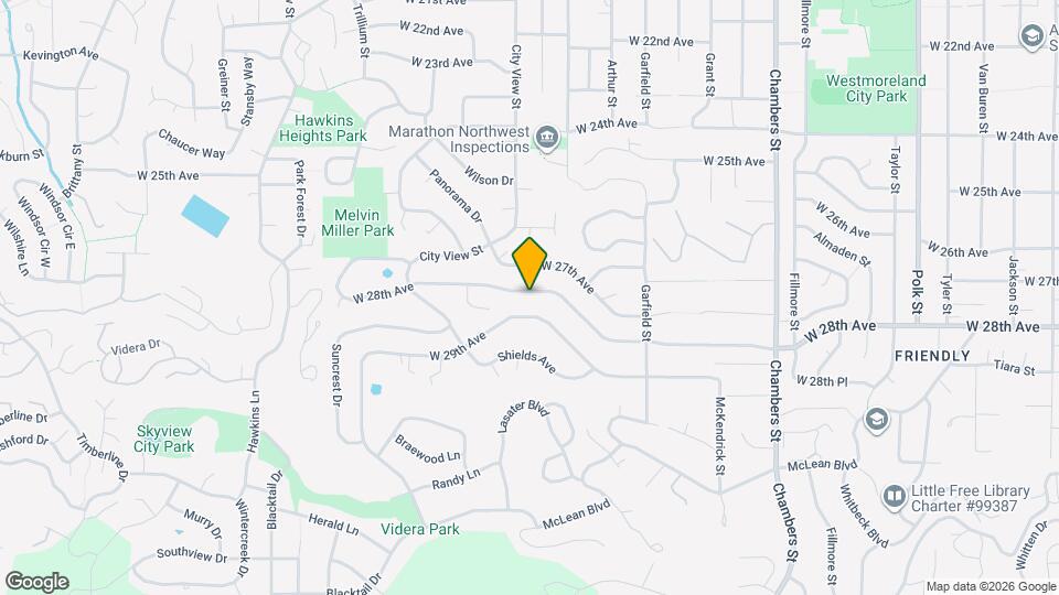 2280 W 28th Ave Map and Location Details