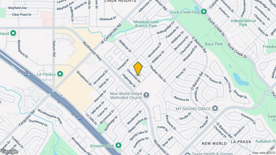 5038 Overcrest Dr Map and Location Details