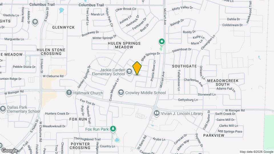 3625 Garden Springs Dr Map and Location Details